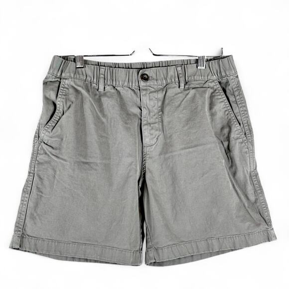 Bear Bottom Charcoal Gray 7” Summer Casual Chinos Stretch Shorts Mens L Preppy - Picture 2 of 6